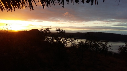 View from the little hut at Lake Chala
